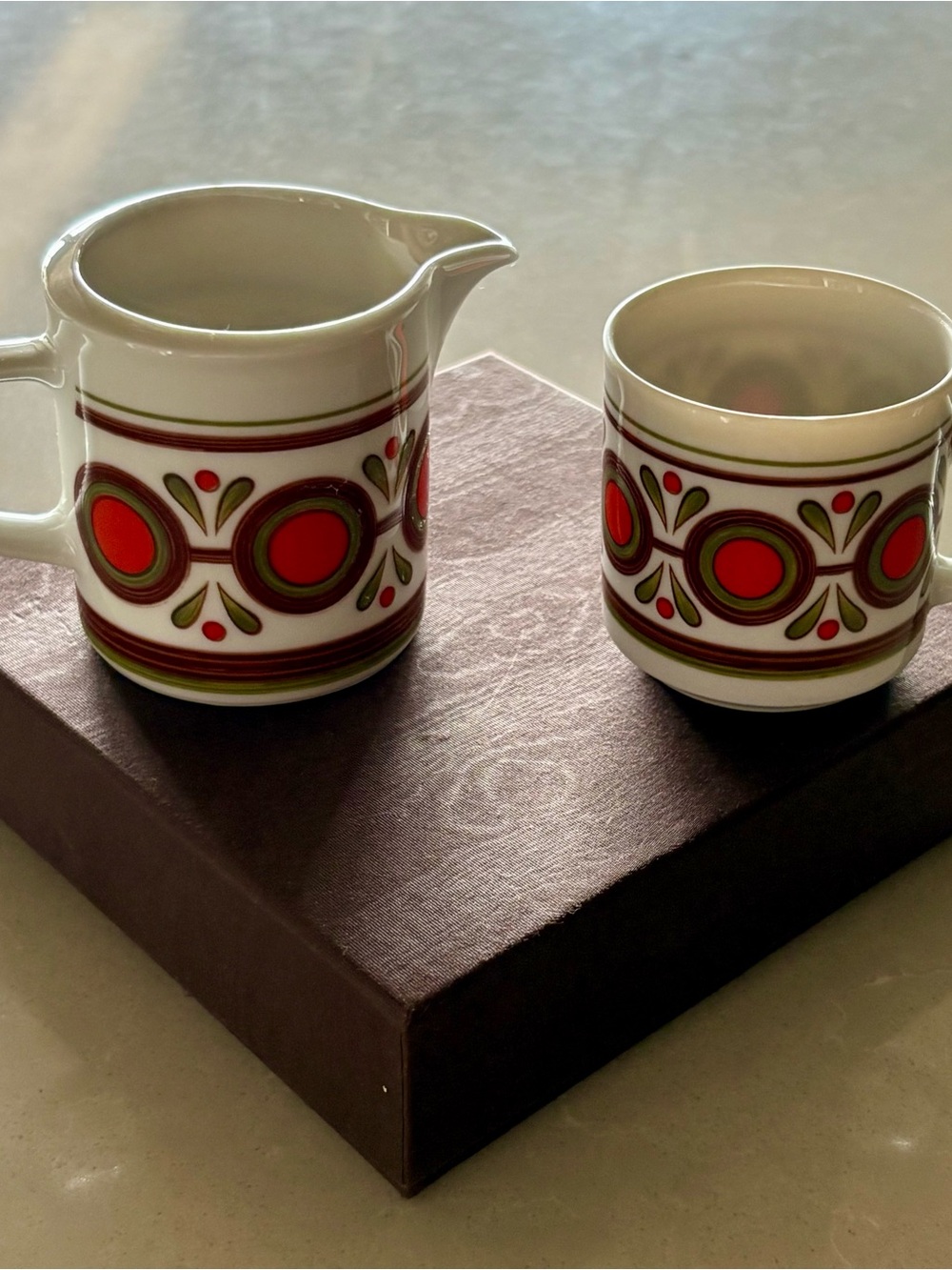 Vintage 70’s Winterling Germany Ceramic Creamer and cup